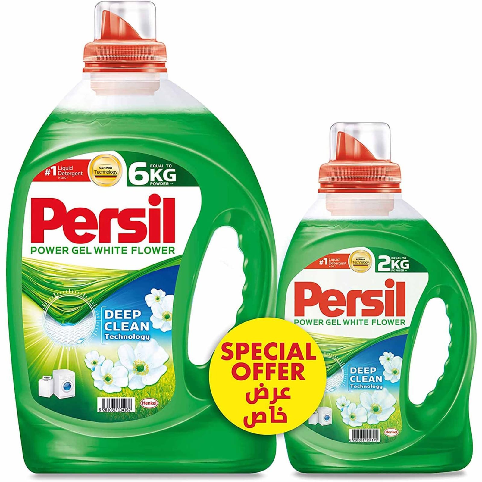 PERSIL POWER GEL WHITE FLOWER 4*2.9LTR+1LTR